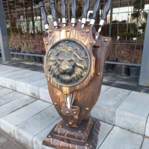 Подарочный набор шампуров "Щит Рыцарский №49" с 7 шампурами В800мм*Ш480мм
